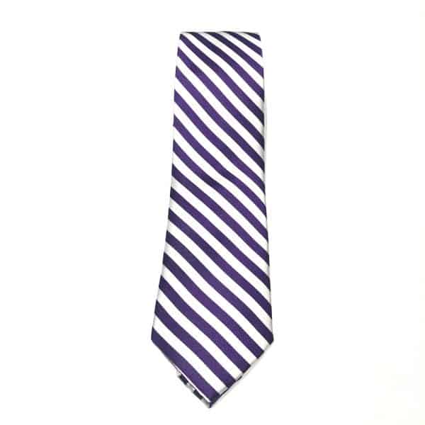 Purple & White Stripe Necktie