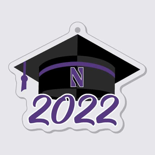 Northwestern University Wildcats Laser Cut Acrylic Class of 2022 Ornament - Image 2