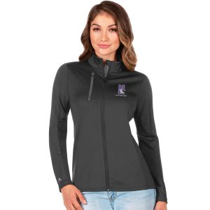 Northwestern University Wildcats Women's Antigua Carbon Generation Full-Zip with N-Cat Design