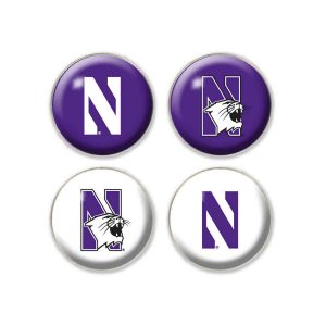 Northwestern University Wildcats 1.35" Dome Fridge Magnet set of Four Combo Pack #10