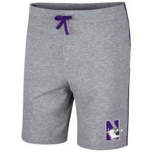 Northwestern University Wildcats Men's Colosseum Heather Grey Dwyer Short with N-Cat Design