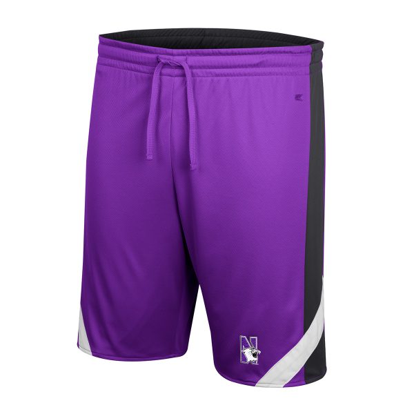 Northwestern University Wildcats Colosseum Men's Purple Am I Wrong? Reversible Shorts