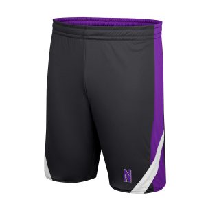 Northwestern University Wildcats Colosseum Men's Black Am I Wrong? Reversible Shorts