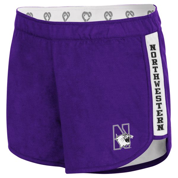 Northwestern University Wildcats Colosseum Women's Purple Nice Wig Reversible Short