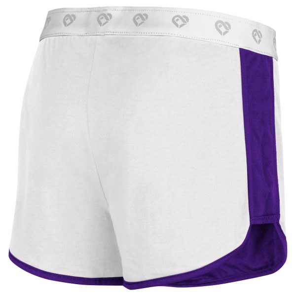 Northwestern University Wildcats Colosseum Women's White Nice Wig Reversible Short Backside