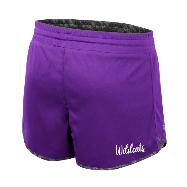 Northwestern University Wildcats Colosseum Ladie's Gray Fun Stuff Reversible Short-Inside