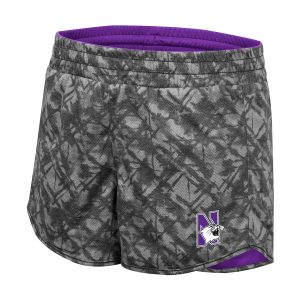 Northwestern University Wildcats Colosseum Ladie's Gray Fun Stuff Reversible Short