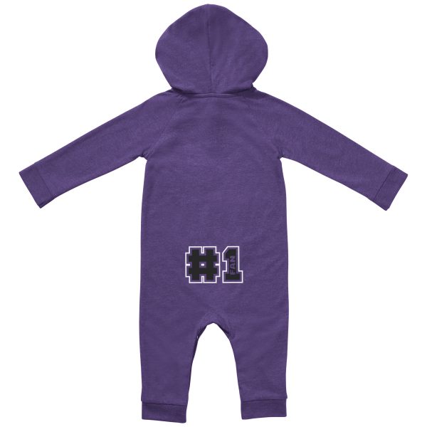 Northwestern University Wildcats Colosseum Infant Boys Henry Infant Romper Backside