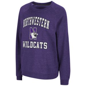 Northwestern University Wildcats Colosseum Women's Purple Genius Crewneck