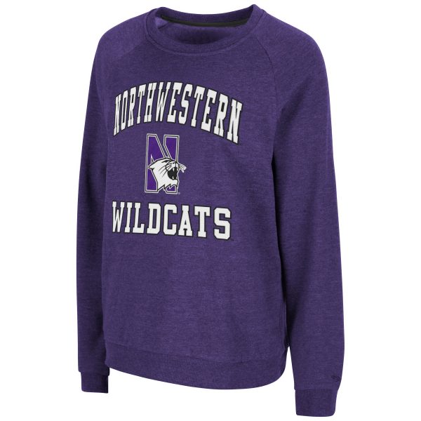 Northwestern University Wildcats Colosseum Women's Purple Genius Crewneck
