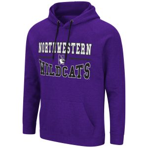 Northwestern University Wildcats Colosseum Men's Purple Heather Parks Pullover Hoodie
