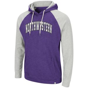 Northwestern University Wildcats Colosseum Men's Purple Heather Camping Pullover Hoodie