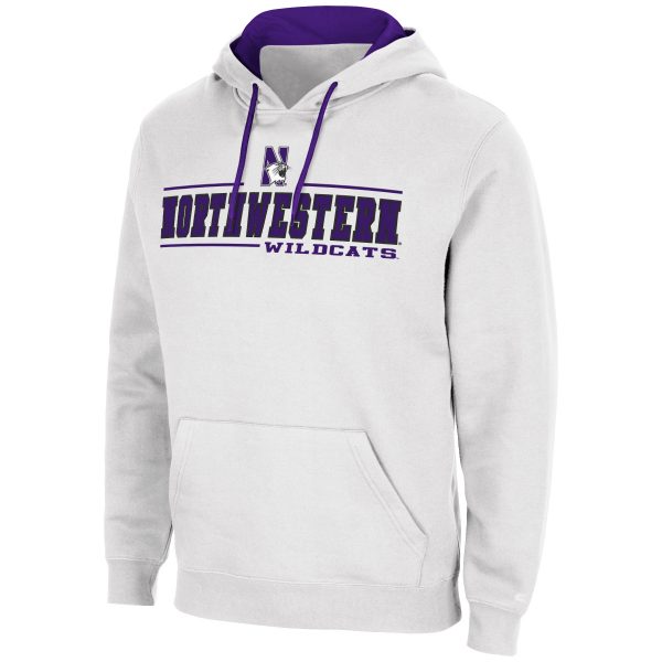 Northwestern University Wildcats Colosseum Men's White Brennan Pullover