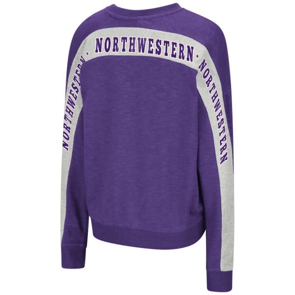 Northwestern University Wildcats Colosseum Ladies Ann Dolman Pullover-Back