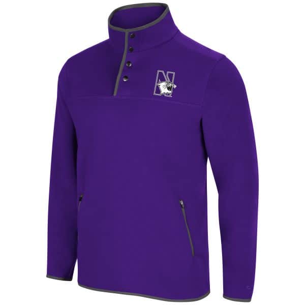 Northwestern University Wildcats Colosseum Men's Rebound Snap Pullover