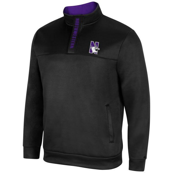 Northwestern University Wildcats Colosseum Black Men's No Tomorrow 1/4 Zip