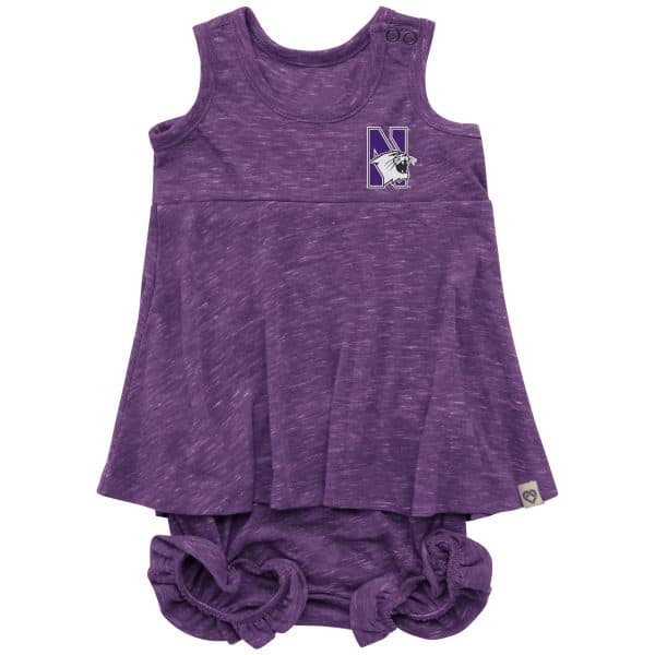 Northwestern University Wildcats Colosseum Infant Snorkasauarus Bloomer Set-Front