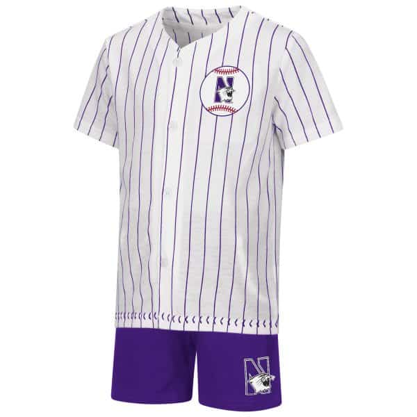 Northwestern University Wildcats Colosseum Toddler Barney Baseball Set