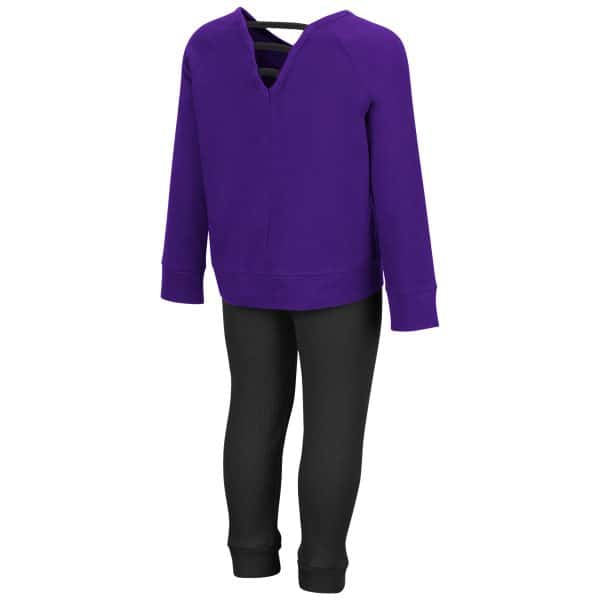 Northwestern University Wildcats Colosseum Toddler Girl Crystal Ball Tee & Legging Set Backside