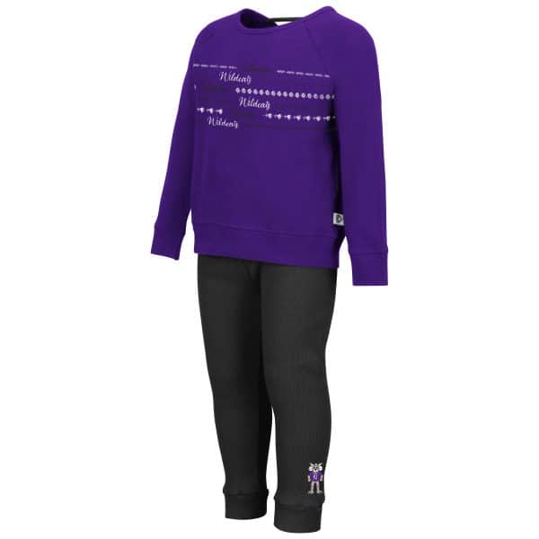 Northwestern University Wildcats Colosseum Toddler Girl Crystal Ball Tee & Legging Set