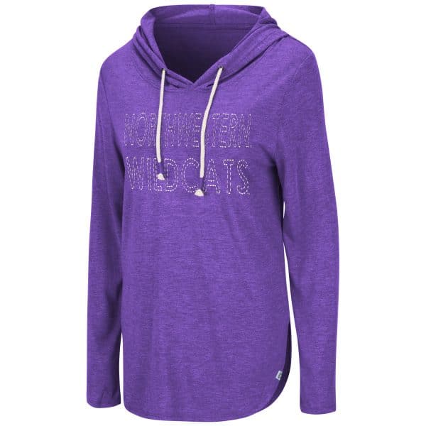 Northwestern University Wildcats Colosseum Ladies Callamezzo L/S Hooded Tee