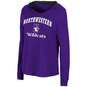 Northwestern University Wildcats Colosseum Women's Catalina Hooded L/S Tee