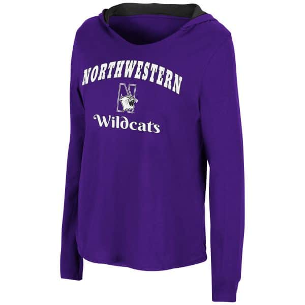 Northwestern University Wildcats Colosseum Women's Catalina Hooded L/S Tee