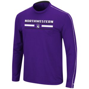 Northwestern University Wildcats Colosseum Men's Purple Gryzzl L/S Tee