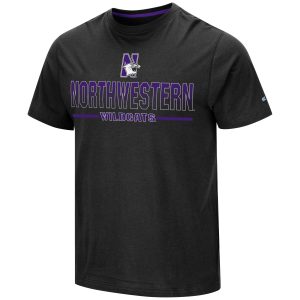 Northwestern University Wildcats Colosseum Men's Black Eagleton S/S Tee