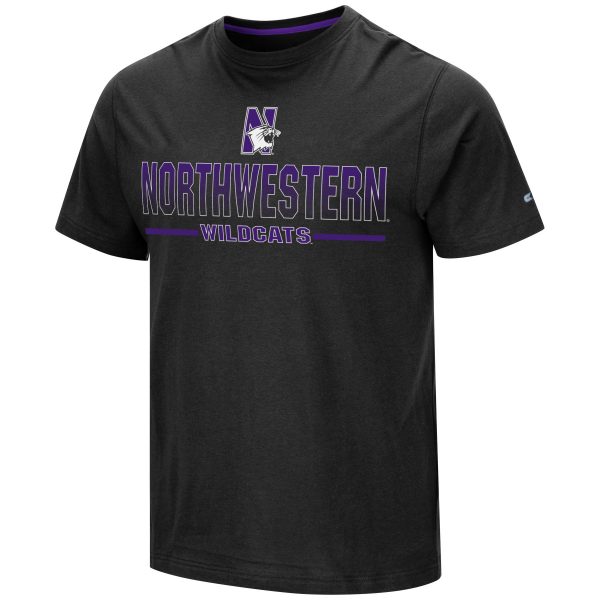 Northwestern University Wildcats Colosseum Men's Black Eagleton S/S Tee