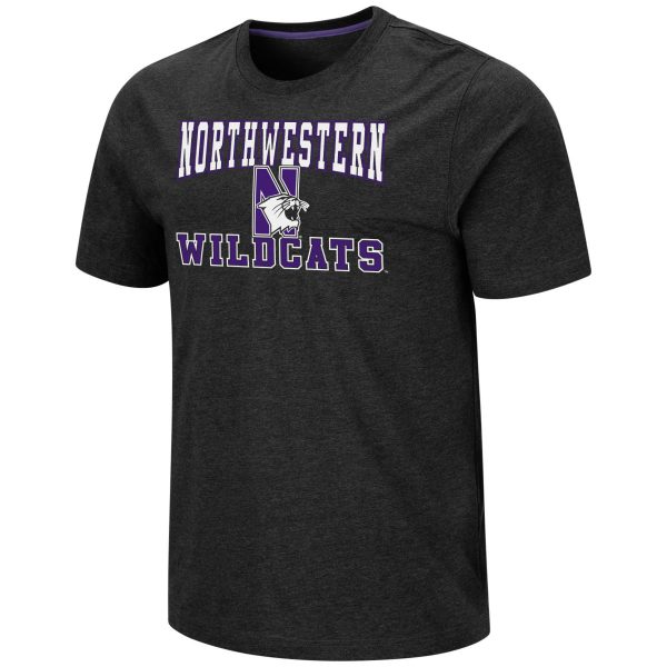 Northwestern University Wildcats Colosseum Men's Black Swanson S/S Tee