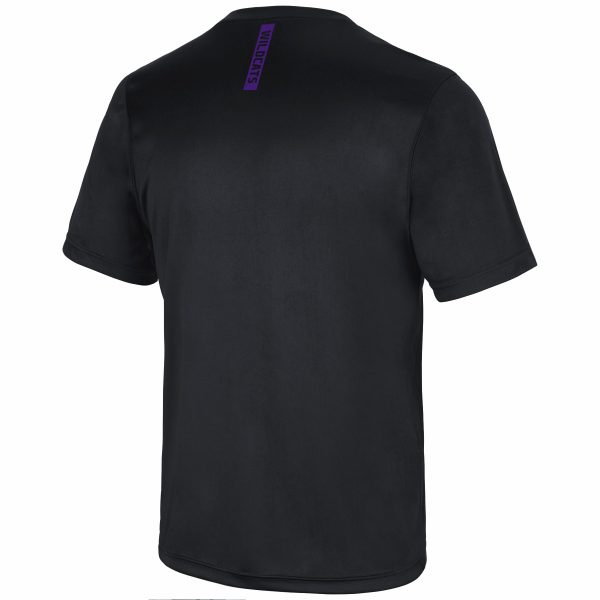 Northwestern University Wildcats Colosseum Men's Black Mosbius S/S Tee Backside