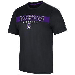 Northwestern University Wildcats Colosseum Men's Black Mosbius S/S Tee