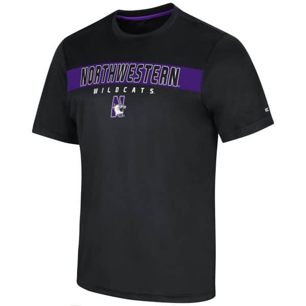 Northwestern University Wildcats Colosseum Men's Black Mosbius S/S Tee