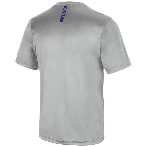 Northwestern University Wildcats Colosseum Men's Gray Mosbius S/S Tee Backside