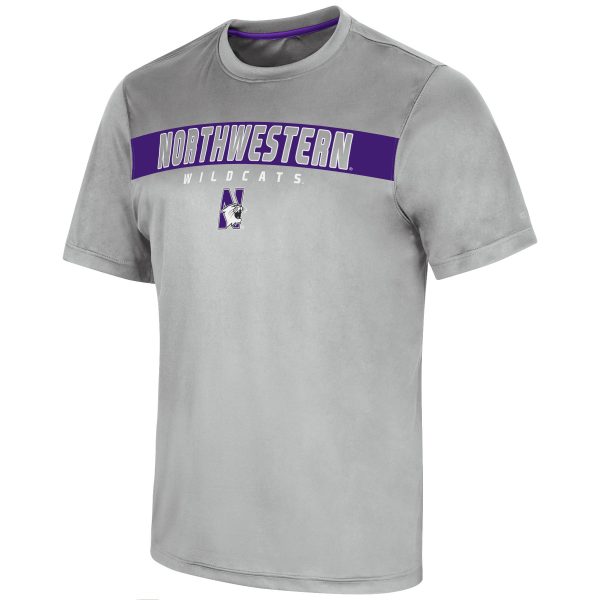 Northwestern University Wildcats Colosseum Men's Gray Mosbius S/S Tee