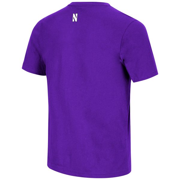 Northwestern University Wildcats Colosseum Men's Purple Hungus S/S Tee-Back Side
