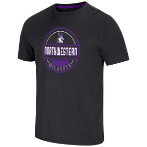 Northwestern University Wildcats Colosseum Men's Black Hungus S/S Tee