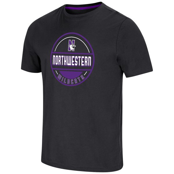 Northwestern University Wildcats Colosseum Men's Black Hungus S/S Tee