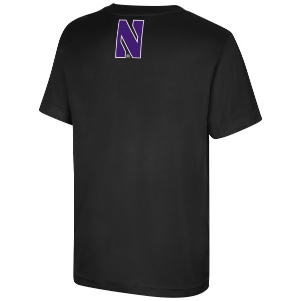 Northwestern University Wildcats Colosseum Youth Butter Scotch S/S Tee Backside
