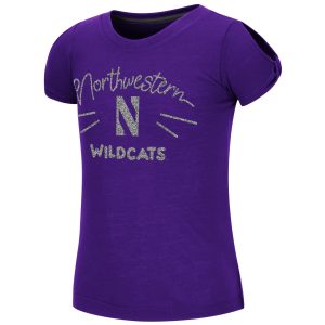 Northwestern University Wildcats Colosseum Girls Pebbles S/S Tee