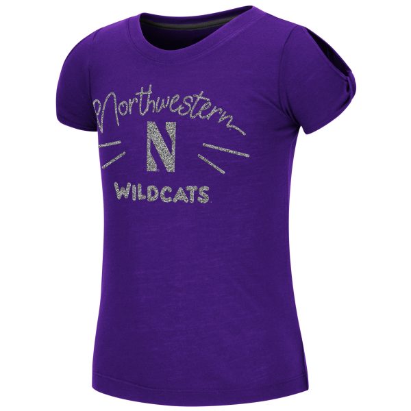 Northwestern University Wildcats Colosseum Girls Pebbles S/S Tee