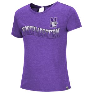 Northwestern University Wildcats Colosseum Girls Wilma Keyhole S/S Tee