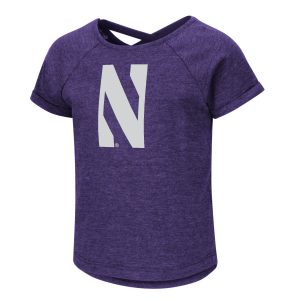 Northwestern University Wildcats Colosseum Toddler Girls Debba Crossback S/S T-Shirt