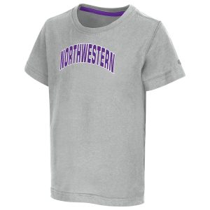 Northwestern University Wildcats Colosseum Toddler Gray S/S T-Shirt with Arched Northwestern Design