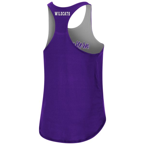 Northwestern University Wildcats Colosseum Ladies Mona Lisa Reversible Tank - Image 3