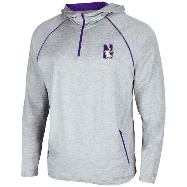 Northwestern University Wildcats Colosseum Men's Timeline 1/4 Zip Hoodie