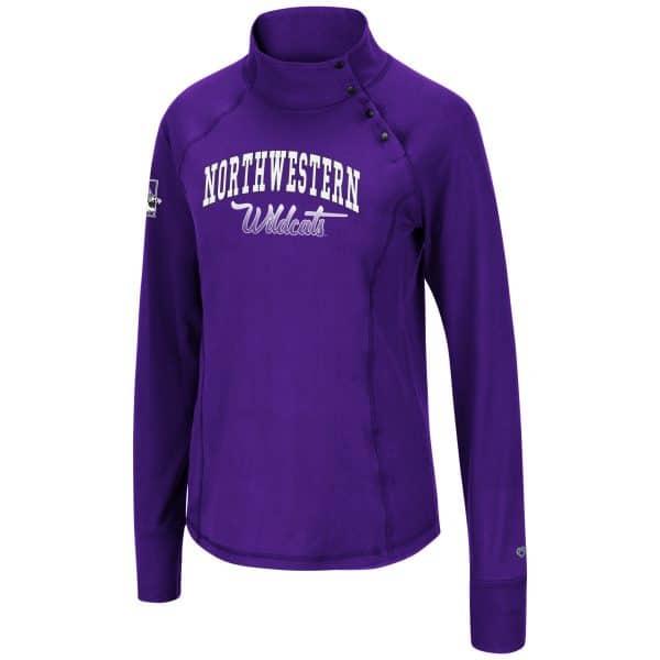 Northwestern University Wildcats Ladies Purple Galentine 1/4 Snap Pullover 