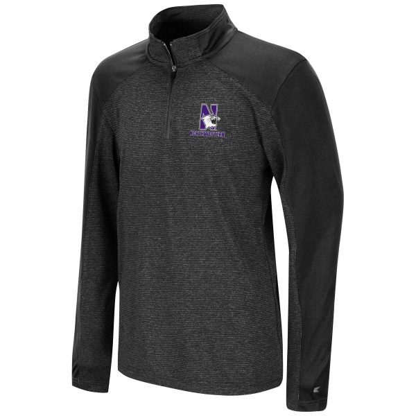 Northwestern University Wildcats Colosseum Youth Quary 1/4 Zip Windshirt with N-Cat Design