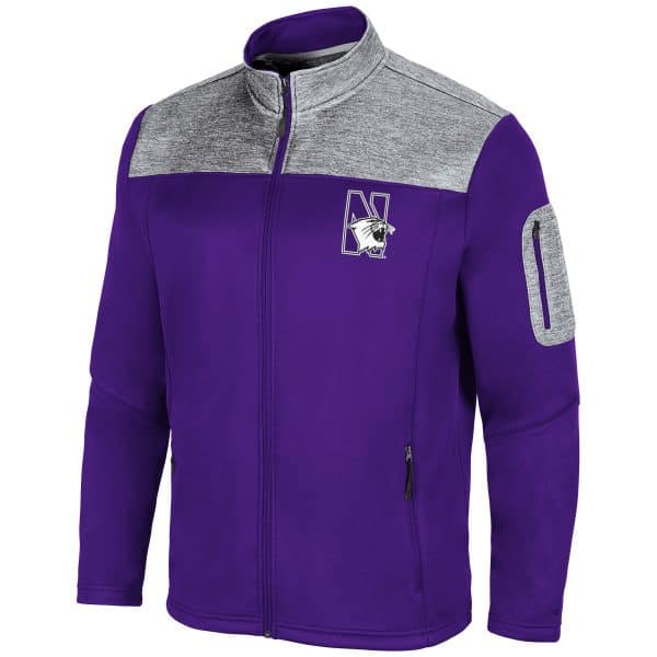 Northwestern University Wildcats Colosseum Men's Third Wheel Full Zip Jacket